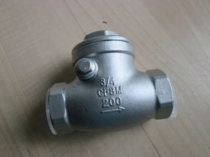 Swing Check Valve CF8M 304 SS Stainless Steel 3/4" 3/4 Inch FNPT threaded #H22DZ - Picture 1 of 7