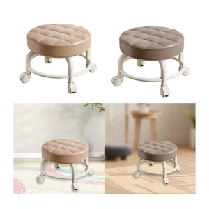 Universal Wheel Rolling Stool Low Roller Seat Round for Home Kitchen Library - Picture 1 of 16