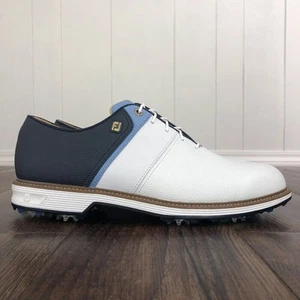 FootJoy Mens DryJoys Premiere Series Packard Golf Shoe #54398 Size 10 White Blue - Picture 1 of 15
