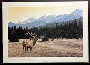 Impresión firmada Ron Parker edición limitada “Autumn Meadow-Elk” - Imagen 1 de 1