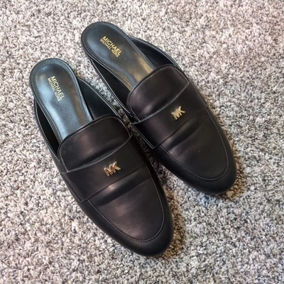 Zapatos sin cordones Michael Michael Kors MK para mujer 10M negros de imitación de cuero Foto 1 de 4