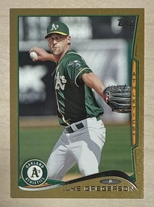 LUKE GREGERSON - 2014 Topps Update GOLD [1358/2014] - #US128 - OAKLAND ATHLETICS - Picture 1 of 2