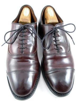 Allen Edmonds  "PARK AVENUE" Cap-Toe Oxfords 8.5 E Burgundy SHELL CORDOVAN (646N - Image 1 of 4