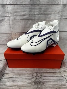 Nike Football Cleats Alpha Menace Elite 3 White/Purple Men Size 13 DM1792-101 - Picture 1 of 5