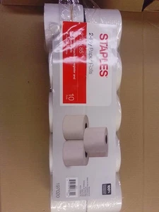 Staples 2-Ply Paper Rolls 2-1/4" X 85', 10 Ct. For Adding Machines, Calculator - Picture 1 of 1