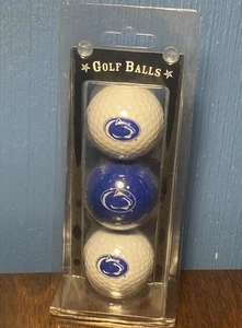 PENN STATE UNIVERSITY Golf Balls - PSU Nittany Lions Logo NCAA White/Blue 3 Pack - Picture 1 of 8