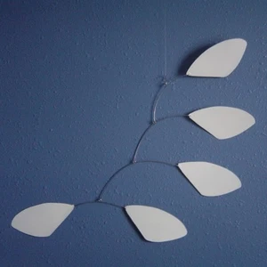 Abstracto Moderno Esperanza Blanco Colgante Móvil Acero Pintado Museo Nuevo Envío Gratis - Imagen 1 de 1