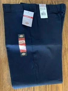 Womens work pants navy  Dickies 774 mid-rise straight leg Size 18r Easy Care NEW - Picture 1 of 4