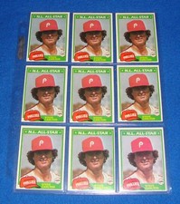 1981 Topps Steve Carlton 9 Card #630 Lot of 9 Philadelphia Phillies 