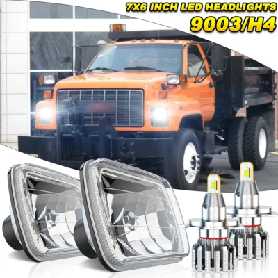 Fit GMC safari C6500 C7500 Topkick 7x6" Inch LED Headlight High/Low Beam DOT - Image 1 of 4