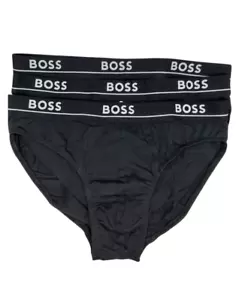 Hugo Boss 3er Pack Cotton Stretch Slips Schwarz Hosen Herren - Bild 1 von 3
