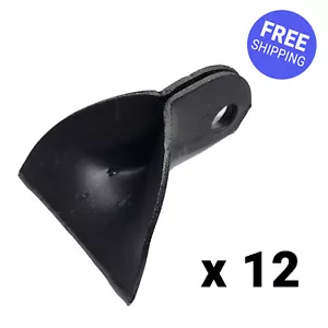 12 x PRESSED STEEL BLADES FOR ATV / EF MODEL FLAIL MOWERS SLASHER/MULCHERS - Picture 1 of 6