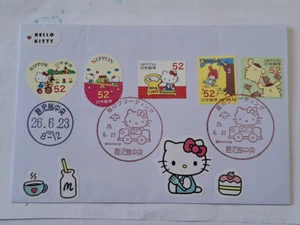 日本鹿儿岛HelloKitty猫邮票纪念首日封Japan Nippon Okinawa Hello Kitty Stamp FDC #1 - Picture 1 of 8