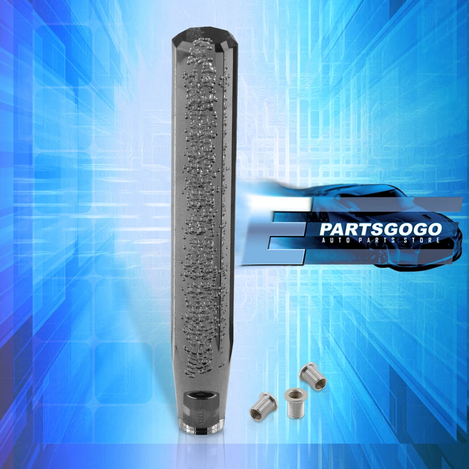 Universal M8 M10 M12 Manual Automatic 12" Bubble Gear Box Stick Shift Knob Black Foto 1 de 3