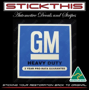 Heavy Duty Battery Decal Sticker - 1975+ GTS Monaro HJ HX HZ WB LH LX UC Torana - Picture 1 of 2