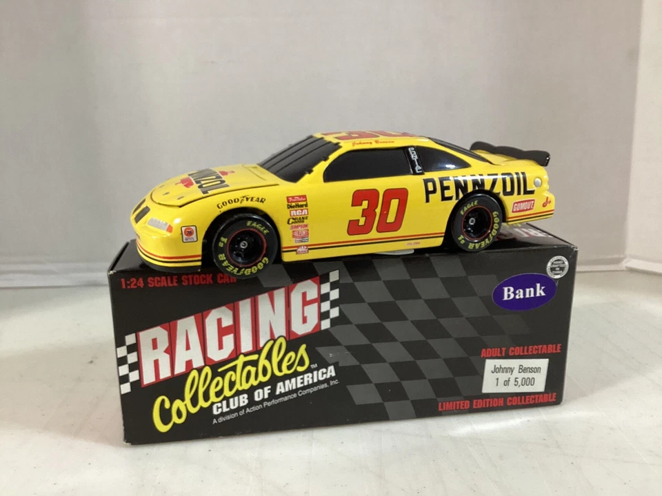 Pennzoil Johnny Benson 1/24 Scale Action Collectibles Pontiac Gran Prix Bank - Image 1 of 1