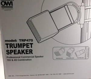 OWI TRP-04 4 Ohms OUTDOOR/INDOOR Trumpet Speaker/White - Picture 1 of 4