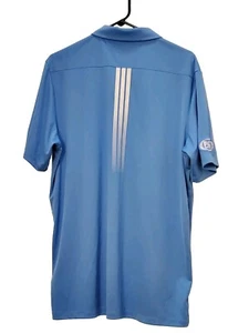 Adidas Men’s Blue Golf Polo Shirt Fox Sports Embroidered 3 Stripe Size L Large - Picture 1 of 13