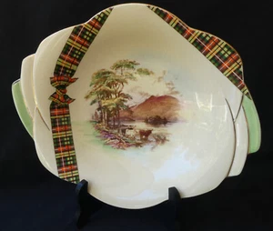 Vintage Art Deco Royal Winton Buchanan Tartan Oval Fruit Bowl Serving Bowl - Picture 1 of 9