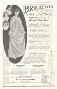 1919 BRIGHTON ladies nightwear pajamas PRINT AD nightgown sleepingwear nightie - Picture 1 of 1