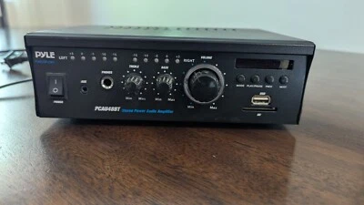 Pyle PCAU48BT 2x120W Bluetooth Stereo Power Amplifier USB/SD/AUX Input - Image 1 of 3