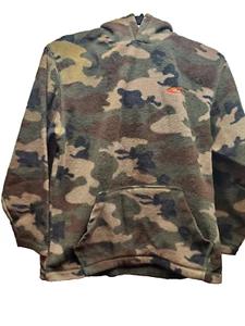 Place Warm Soft Cozy Green Camo Hooded Fleece size 10/12 - Picture 1 of 4