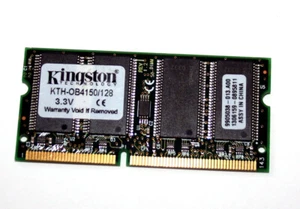 128 MB SO-DIMM 144-pin SD-RAM Laptop-Memory PC-100 'Kingston KTH-OB4150/128' - Afbeelding 1 van 2