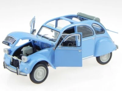 Citroen 2CV 2 CV 4 Ente 1976 blau Modellauto Leo 1:24 - Bild 1 von 4