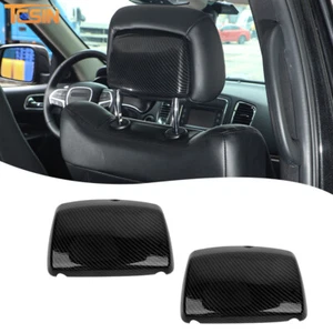 2x Reposacabezas Panel Trasero Cubierta Tapicería Para Dodge Durango 11+ Accesorios Fibra Carbono - Imagen 1 de 9