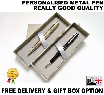 Personalised Omega style Pen Gift Box better than Parker Jotter gift birthday