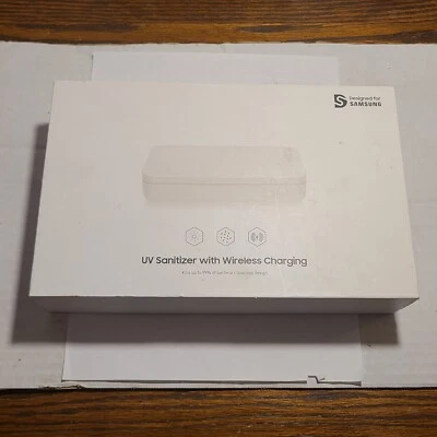 UV Sanitizer Box Qi 10W Wireless Fast Charger Dock Samsung Apple USB-C OEM White - Image 1 of 4
