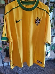 Nike Brazil REISSUE 1998 2024 (XLarge Size) 100% Authentic Soccer Jersey New - Picture 1 of 14
