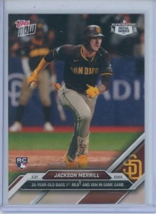 2024 Topps Now Seoul Series Jackson Merrill 1st RC MLB Logo Card Padres #4 - Picture 1 of 2
