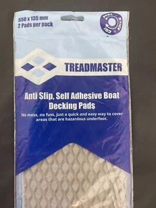Treadmaster Anti-slip Self-Adhesive Boat Decking Pads- 550x135 mm ,2 Pads-GREY - Picture 1 of 4