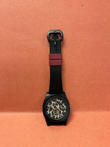 NEW Leopard Print Black Watch Silicone Band Quartz - Picture 1 of 4
