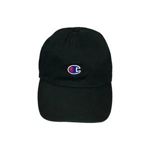 Champion Hat Cap Black Embroidered Adjustable Strap - Picture 1 of 5