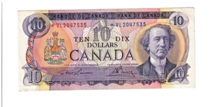 1971 Law/Bou $10 Dollar Repl.Note SN# *VL 2047535 BC-49cA Lowest #SN known - Picture 1 of 2