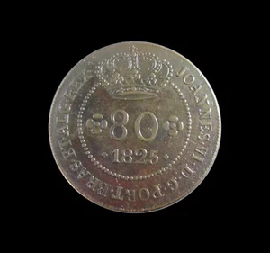 PORTUGUESE S.T. PRINCE 80 REIS 1825 JOÃO VI KM F1 #167# - Picture 1 of 2