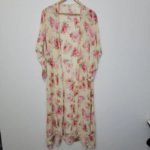 Forever 21 Womens Floral Fairy Duster Sz M Sheer Ethereal Cottagecore Feminine - Picture 1 of 8