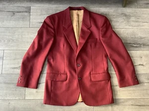 MENS OAKMAN BURGUNDY/ RED 100% WOOL BLAZER JACKET SIZE 38R GREAT CONDITION - Picture 1 of 8