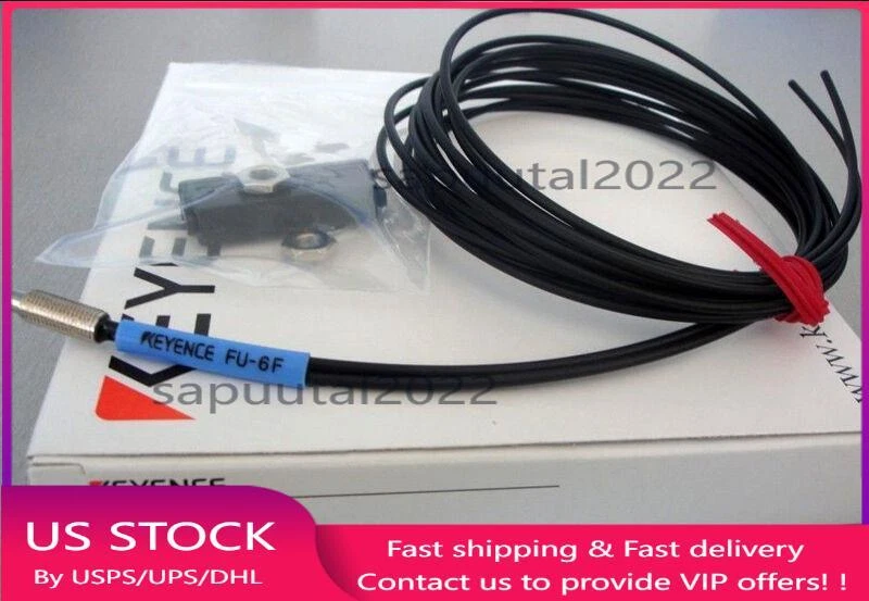 Keyence FU-6F Fiber Optic Sensor FU6F Fiber Amplifier Sensor Cable New In Box - Image 1 of 1