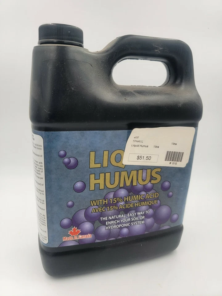 Liquid Humus TechnaFlora 15% Humic Acid NEW 1 Litre Liter Shipped Direct from CO - Imagem 1 de 1