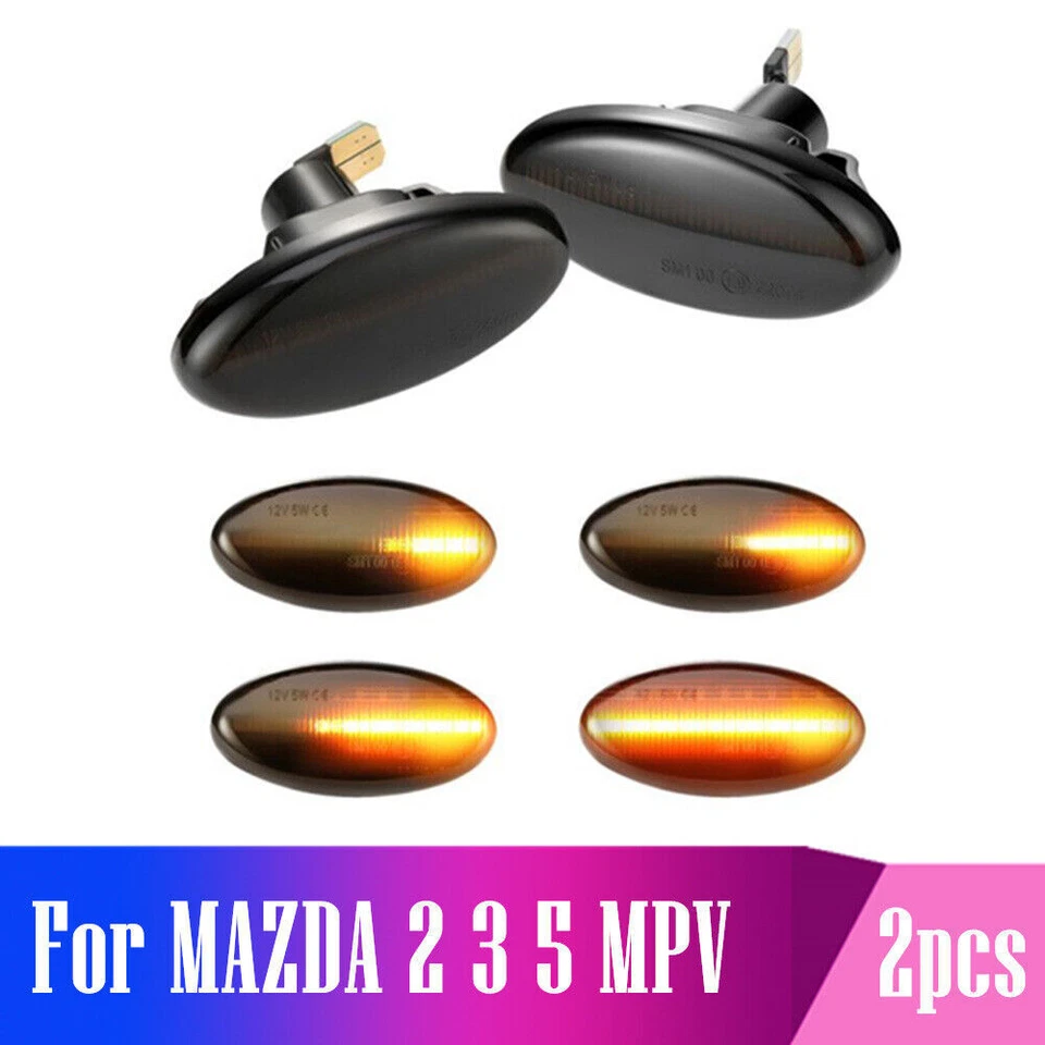 Dynamic Side Fender Marker LED Turn Signal Indicator Blinker Light For MAZDA 3 5 Foto 1 de 4