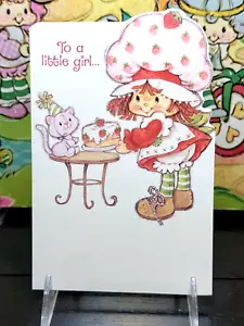 Tarjeta de cumpleaños vintage Strawberry Shortcake 1980 American Greetings - Imagen 1 de 11