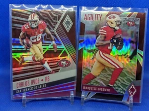 Carlos Hyde /299 + Marquise Goodwin /299 2017 2018 Panini Phoenix Maroon - Picture 1 of 2