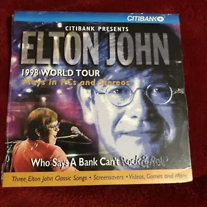 Citibank präsentiert Elton John 1998 Welttournee CD mit Musikspielen Bildschirmschonern NEU - Bild 1 von 2