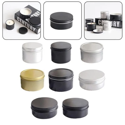 Compact and Convenient Tinplate Candle Jar for Travel Empty Storage Box - Image 1 of 4