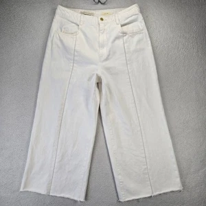 Anthropologie Pilcro High Waist Wide Leg Cropped Jeans Damen 32 Weiß - Bild 1 von 13