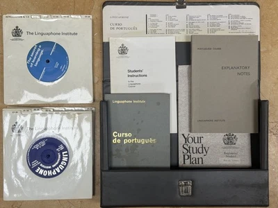 Vintage Linguaphone Portugese Course On 45 RPM Vinyl Records 1960's - Image 1 of 4