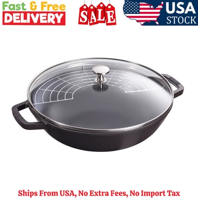 Hierro Fundido Staub 12 Pulgadas, Sartén Perfecta, Negro Mate, Nuevo Foto 1 de 4